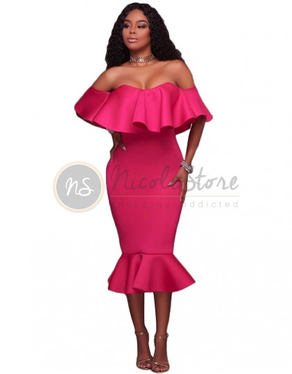 Rochie Midi Rose tip Sirena 